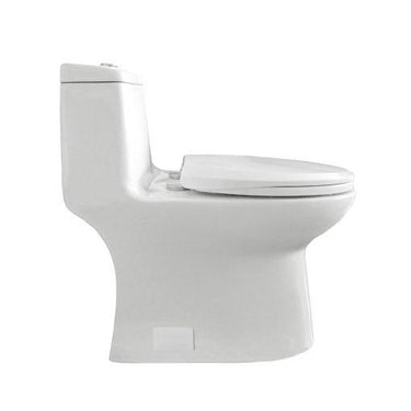 Eviva Hurricane® Elongated Cotton White One Piece Toilet with Soft Closing Seat Cover, High efficiency, Water Sense & CUPC certified with the united states plumbing standards Toilets Eviva